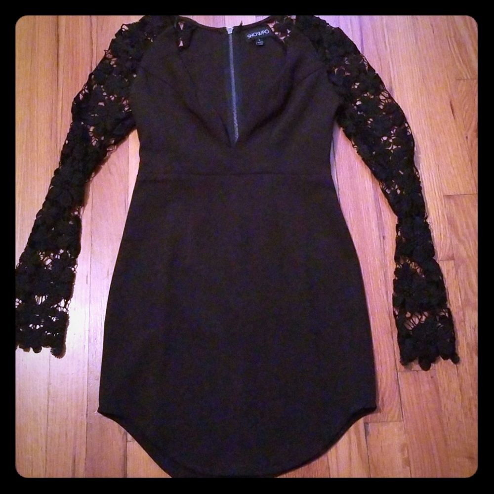 Showpo lace deep V dress